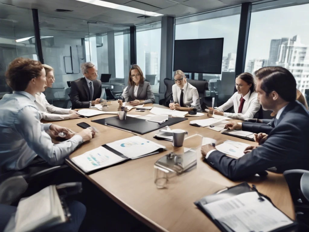 Profissionais reunidos para análise estratégica